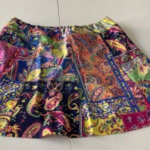 Colorful Paisley Patchwork Skort medium
